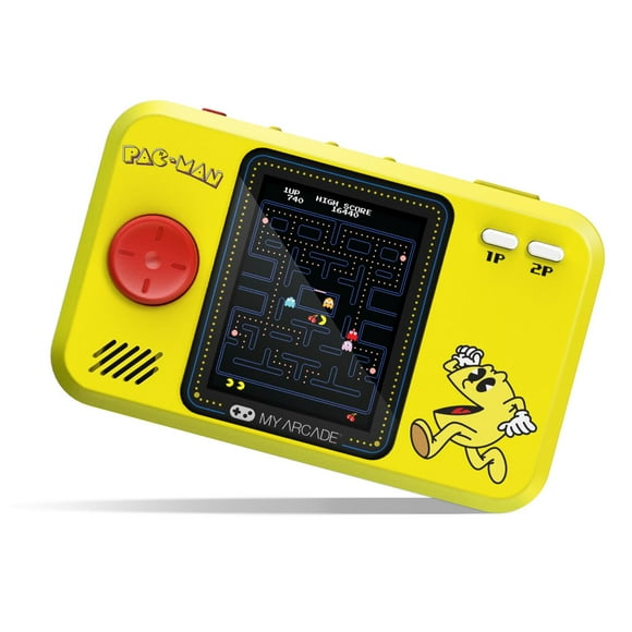 Maquinita Arcade Pacman Pocket Pro Player más Estuche amarillo