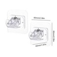 thumbnail image 4 of Soportes para Barra Cortina Sin Taladro Ganchos Montaje en Pared Baño Y (transparente) 2 Uds., 4 of 4
