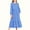 Light Blue, variant on dazeni Girls Long Sleeve Dresses A Line Tiered Flowy Casual Party Dresses with Pockets Spring Fall Crewneck Maxi Dress Army Green 6-7Years