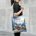 thumbnail image 4 of Hello Welcome Winter The Ski Basset Hound Snowy Day All Over Print 3D Canvas Tote Bag Bassets Dog Breed Lovers Gifts Idea Reusable Handbag - 13013, 4 of 5