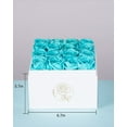 thumbnail image 3 of 16pcs Preservd Rose in Acrylic Box Eternal Flower That Lasts 4 Years Gifts for Girlfriend Wife Mom Women Thanksgiving Christmas Valentines Day Anniversary Birthday Mothers Day(Sky Blue), 3 of 5