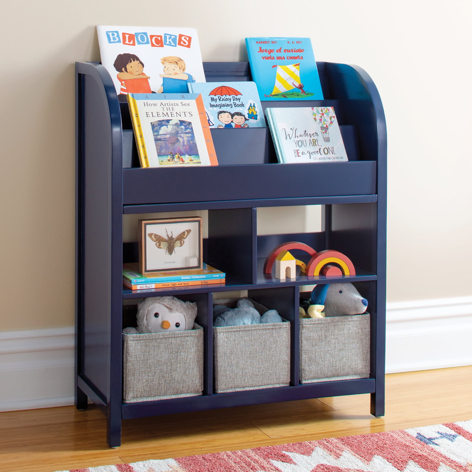 Martha Stewart Kids' Jr. Book and Bin Browser Navy Children's