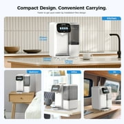 Countertop Reverse Osmosis Water Purifier with 6-Stage RO Filtration, Mineralization, and Smart Display Hydrofast B100 Ro Water Filter System