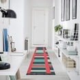 thumbnail image 4 of Yayeee Runner Rug for Bedroom 2'x6' Machine Washable Hallway Non Slip Mat, Green Plaid, 4 of 8