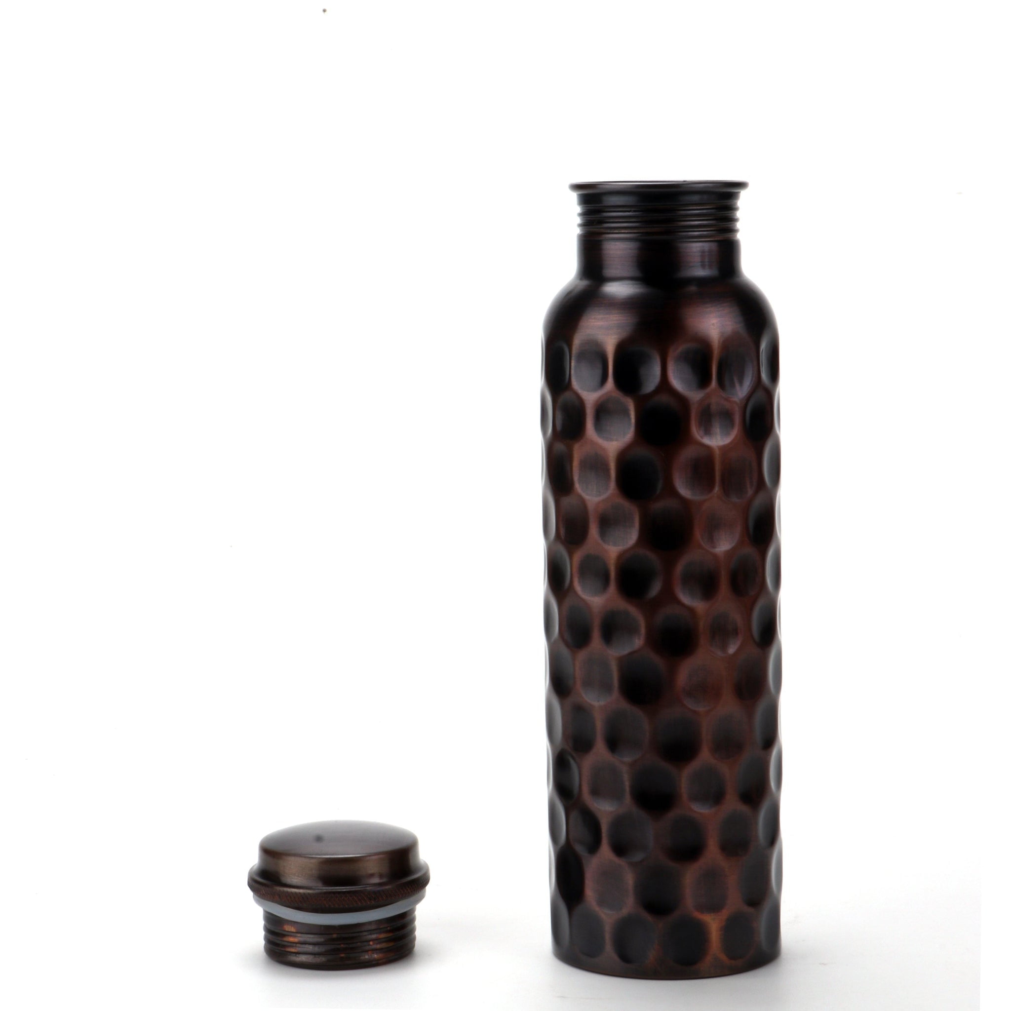 Perilla Home 100% Antique Diamond 1 Litre Pure Copper Bottle With Leak Proof Contains Ayurveda Health Benefits For Drinking Water For Men Women Gym Yoga Travelling Hiking Indoor | Outdoor | Office |