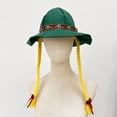 thumbnail image 3 of Byfri Floral Embroidered Oktoberfest Hat with Braids Bavarian Festival Headwear 60cm, 3 of 7