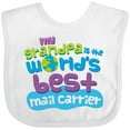 thumbnail image 3 of Inktastic Mail Carrier Grandpa Mailman Boys or Girls Baby Bib, 3 of 4