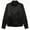 Black, variant on Women Collared Satin Button-Down Shirt, Long Sleeve Silky Work Blouse with Hidden Placket, Elegant Dressy Office Top (Khaki,L)