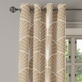 thumbnail image 2 of Ambesonne Art Deco Grommet Curtain, Pale Brown Semi Circles, 50"x96", Pale Brown and White, 2 of 5