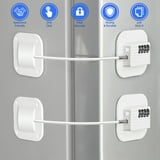 Refrigerator Lock, Child Safety Proofing Fridge Locks with Four-digit Password for Drawer Fridge Freezer Cupboard (1 Pack White)