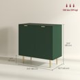 thumbnail image 3 of HOMCOM Sideboard Buffet Cabinet with Adjustable Shelves, Green, 3 of 10