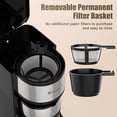 thumbnail image 4 of Single Serve Coffee Maker, Programable Single-Serve Brewers, Timer Auto Start/Off, 14 Oz Single Cup Coffee Machine For Ground Coffee, 700W Quick Brewing, Perfect Gifts for Coffee Lovers, 4 of 7