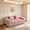 Pink, variant on AUU Modular 2-Seat Boneless Loveseat Sofa, Cloud Sectional Couch with Deep Seat, Corduroy Fabric and Throw Pillows