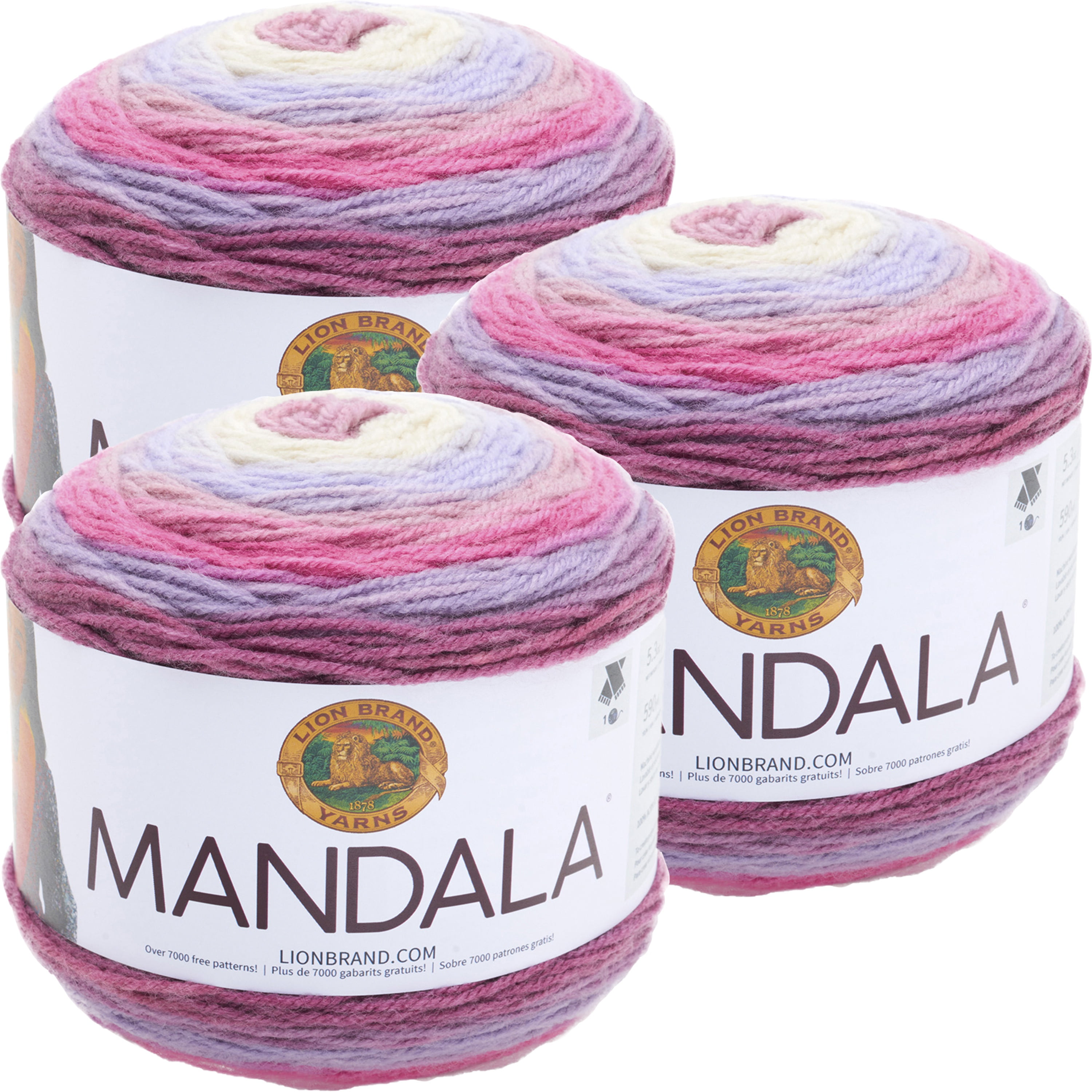 (3 Pack) Lion Brand Mandala Yarn Wood Nymph