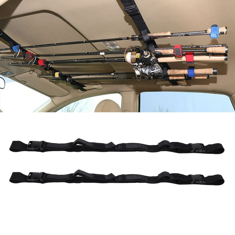 2-Pack Stretchy Adjustable Car Fishing Rod Straps for Outdoor