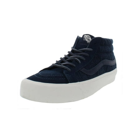 Vans Mens OG Sk8-Mid LX Suede Sport Skateboarding Shoes Navy 8.5 Medium (D)