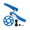 blue, variant on Sagargo High-Strength 34T Single Speed Bicycle Crankset with Hollow Aluminum Alloy Black