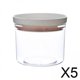 thumbnail image 1 of Tarros de Almacenamiento Macarena Transparente Rosa 250ML 5 Tarros, 1 of 8