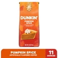 thumbnail image 3 of Dunkin’ Pumpkin Spice Artificially Flavored Ground Coffee, 11 oz Bag, 3 of 13