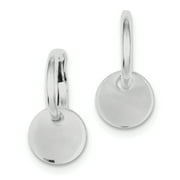Sterling Silver Dangle Hoop Earrings QE4977