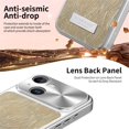 thumbnail image 3 of Case For Apple iPhone 15 6.1-inch, Compatible with MagSafe Water Ripple Electroplated Frame ShockProof Protective Car Mounted Magnetic Case,Gold,For iPhone 15, 3 of 6