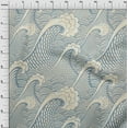 thumbnail image 4 of oneOone Cotton Silk Dusty Blue Fabric Japanese Sewing Material Print Fabric By The Yard 42 Inch Wide, 4 of 6