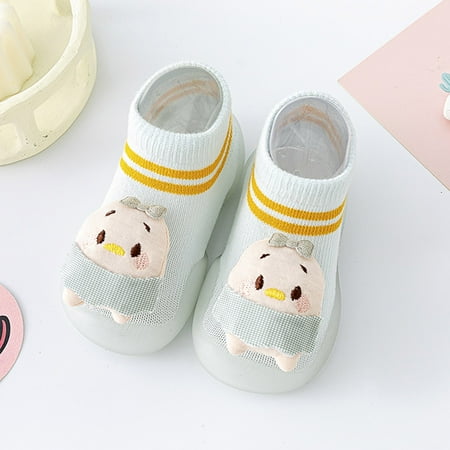 

TOWED22 Kids Slippers Girls Summer And Autumn Comfortable Infant Toddler Shoes Cute Deer Rabbit Pattern Children Mesh Breathable Light Blue