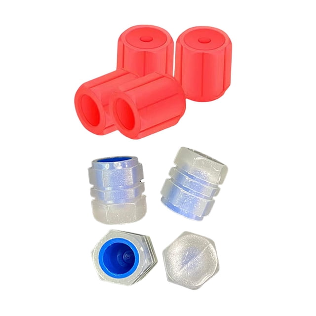 8 tapones fluorescentes para válvulas de neumáticos de coche, con cubierta luminosa para la mayoría de coches y SUV. rojo azul