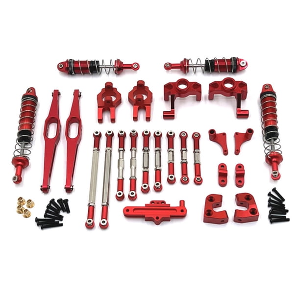 Vogacara Juego surtido de amortiguadores para vehículos a control remoto a escala 1/12, varilla de tracción para vehículos, Kit surtido de reparación, Kits de construcción modelo Rojo Vogacara FN012229-02B