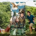 thumbnail image 6 of 1Set Polyester Photo Backdrop for Party Decoration with Plastic Non-Trace Wall Picture Hook and Iron Curtain Clips Rectangle Dinosaur 1800x900mm, 6 of 7