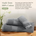 thumbnail image 4 of Juego de toallas de baño Springtree Home Krista 100% algodón x4 Ultimate Grey, 4 of 9