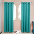thumbnail image 7 of Deconovo 100% Blackout Curtain Full Light Shading Curtain with Silver Back Coating for Hall/Dorm Window,52x95 inch,Teal,2 Panels, 7 of 7