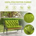 thumbnail image 5 of Kimunuk Outdoor Porch Swing Cushion, 47" X 40" X 5" Waterproof Bench Chair Replacement Cushion with 6 Ties for Patio, Grass Green, 5 of 7