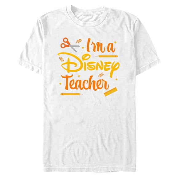 Mens Disney I Am a Fan and a Teacher T Shirt