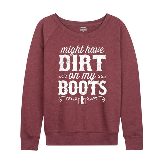 International Harvester Dirt On My Boots - Women's Lightweight French Terry Long Sleeve Shirt