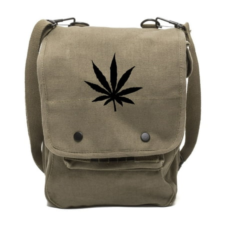 Marijuana Cannabis Leaf Military Travel Map Bag Case w/ Laptop (Best Light For Marijuana)