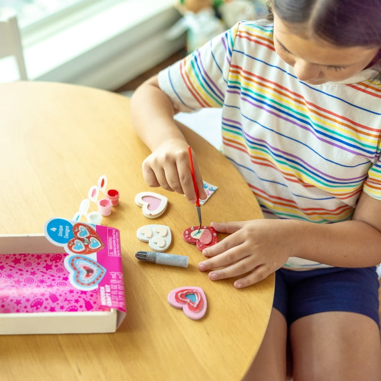 Melissa & Doug Created by Me! Wooden Heart Magnets Craft Kit