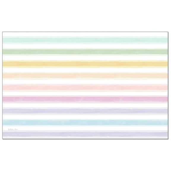 CounterArt "Spring Stripes" 24-Sheet Premium Paper Placemats