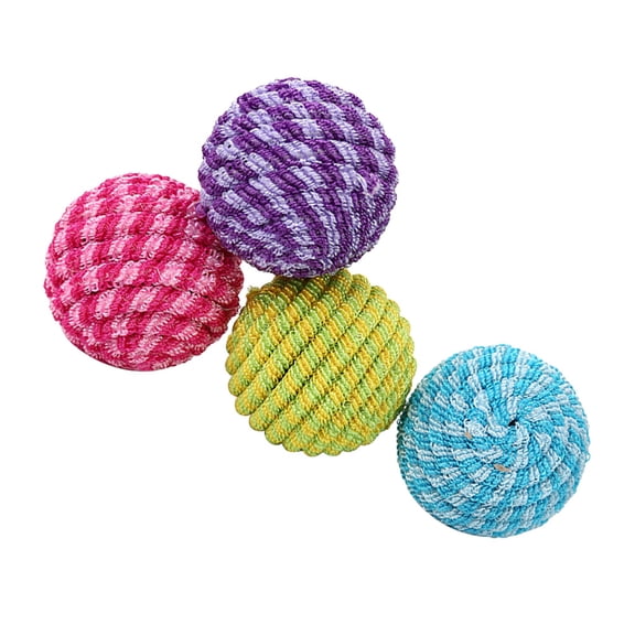 LABSERRON 4Pcs Elastic Ball for Kitten Interactive Toys 2In