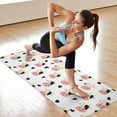 thumbnail image 6 of White Cow Head Pattern Hot Yoga Mat Towel Non Slip for Hot Yoga - Quick-Drying Yoga Mat Cover with 4 Corner Pockets with Travel Bag - Hot Yoga Towel Non Slip 74"x26", 6 of 6