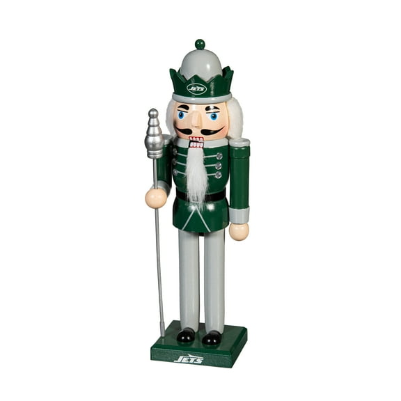New York Jets 12" Wooden Nutcracker Statue