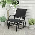 thumbnail image 4 of Costway Outdoor Single Swing Glider Rocking Chair Armrest Garden Porch Backyard Black, 4 of 8