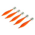thumbnail image 2 of 5pcs 4 '' Señuelos duros de naranja shamjiam Jigs de calamar luminosos, 2 of 7