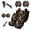 American Flag Hunting Forest Wolf, variant on Garronmavis American Flag Car Seat Cover Full Set of 11pcs with Lanyards Key Holder Bottle Holder Pad Cars Headrest Protector Gear Shift Knob Handbrake Sleeve Hunting Forest Wolf