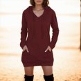 thumbnail image 2 of Vedolay Womens Zip Up Hoodie Fashion Ladies Autumn Winter Stylish Oversized T-Shirt Womens Fashion Red,2XL, 2 of 5