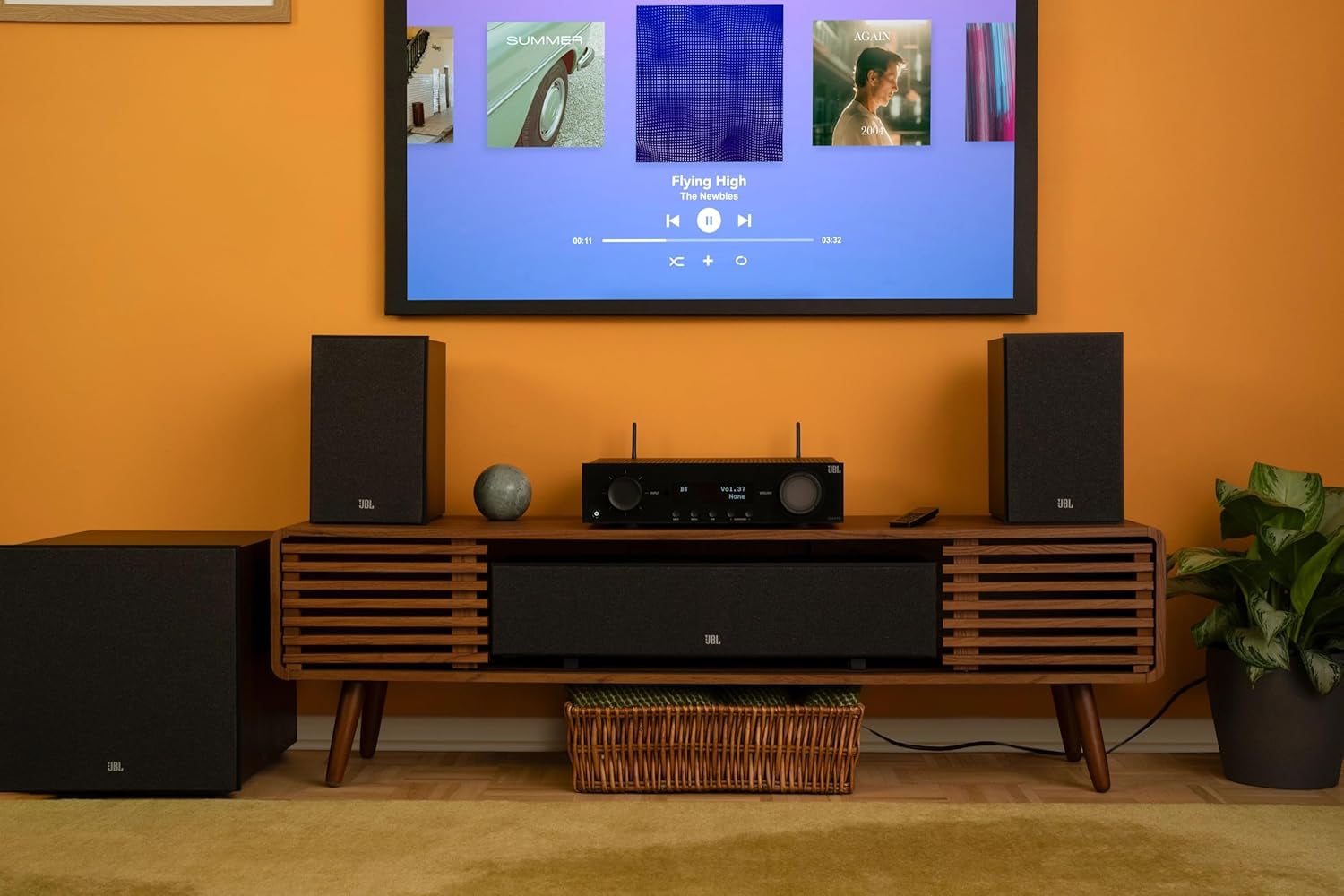 JBL STAGE-250B-BLACK 2-Way 5.25" Bookshelf Loudspeakers with STAGE-FS-BLK Floorstands (2025)