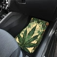 thumbnail image 7 of Uourmeti Green Boho Maple Leaf Car Floor Mats 4 Pieces Auto Accessories Vehicle Carpet Non-Skid Backing, Universal Fit, 7 of 7