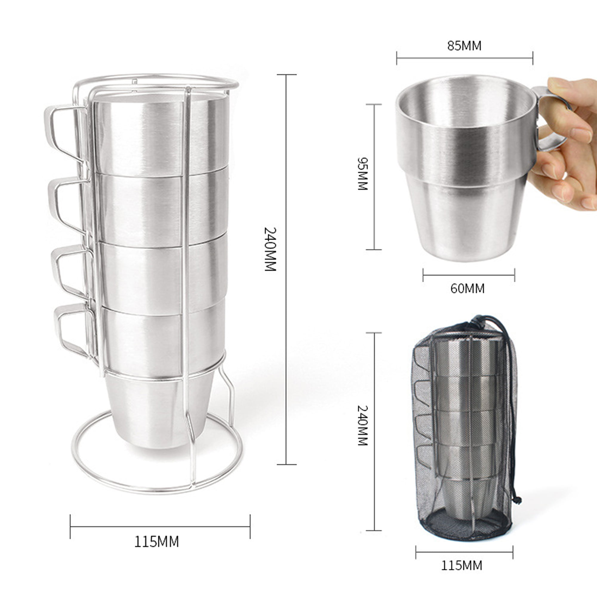 Details about   Insulated Cup Stainless Steel Water Coffee Tea Drink Outdoor Travel Mug Camping