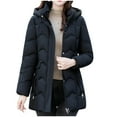 thumbnail image 2 of Fewfanhot Women Clothing Warm Winter Quilted Jacket Zip Up Down Coat Thickened Puffy Parka with Hood, 2 of 6