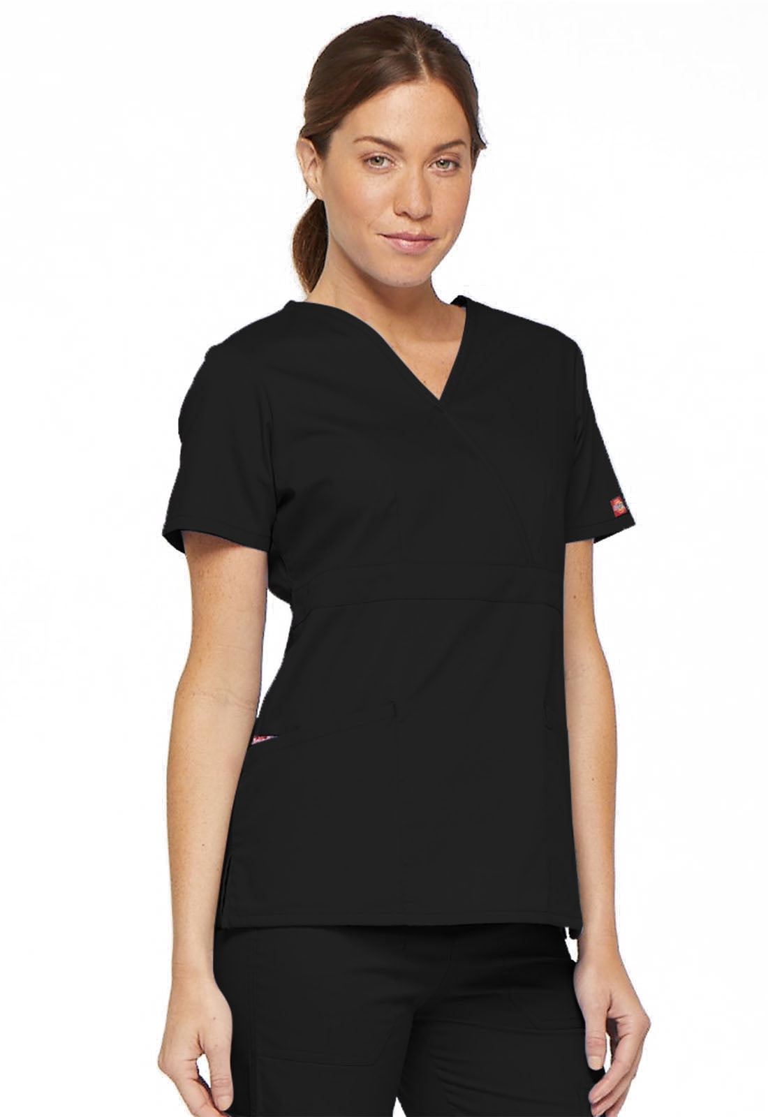 Dickies EDS Signature Scrubs Top for Women Mock Wrap 86806
